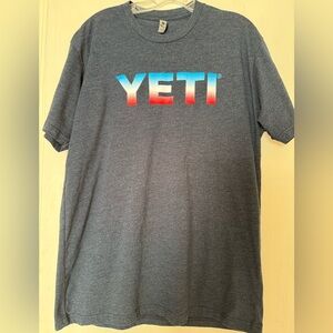 YETI Charcoal Tee with Gradient Logo